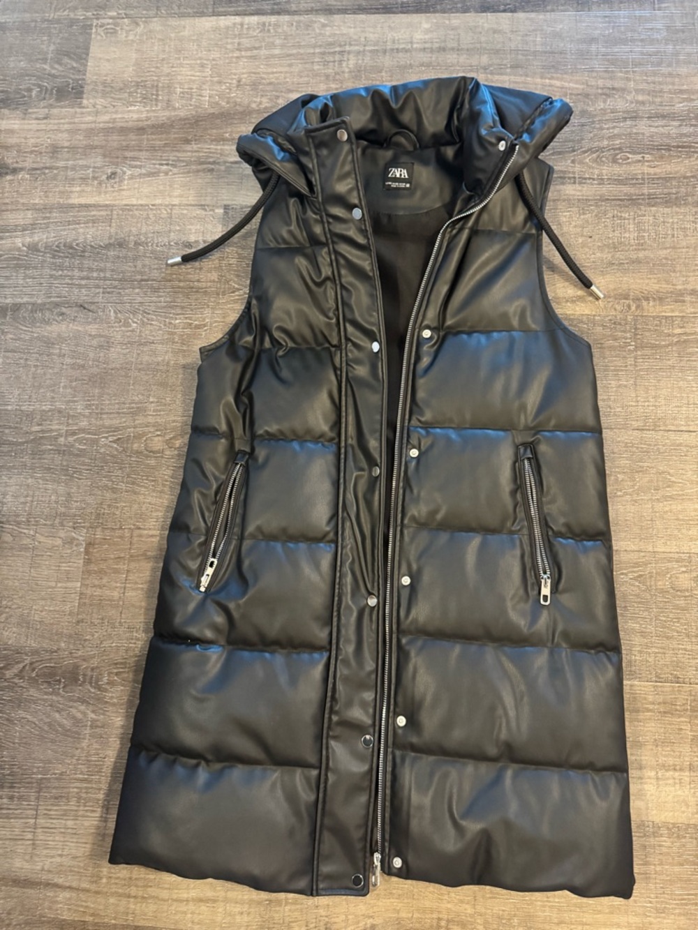 Zara faux leather vest, NWOT, SIZE S